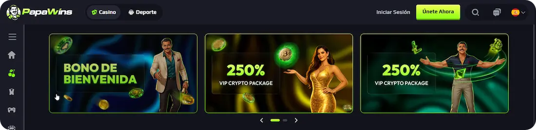PapaWins Casino Bonos